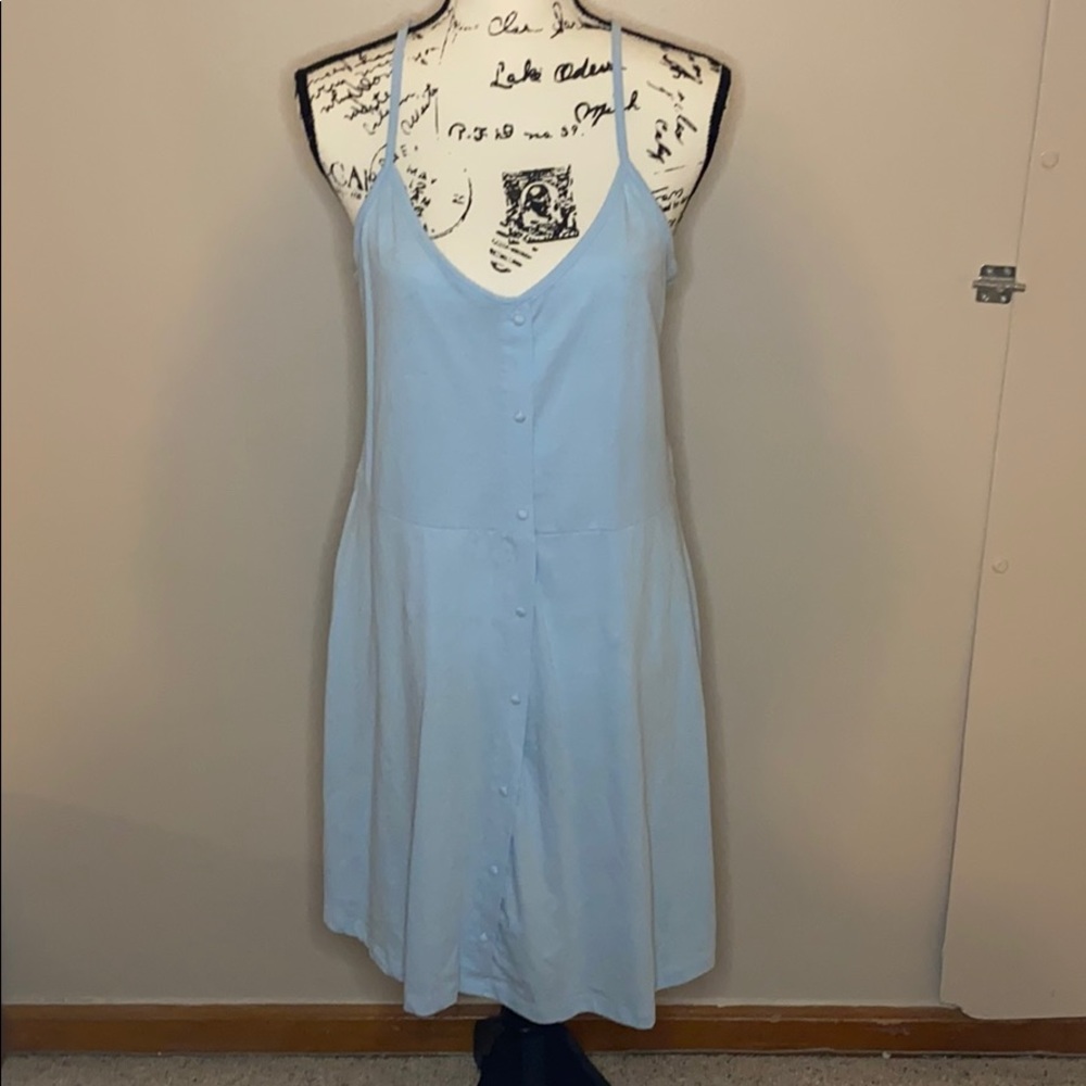 Size Large Vero Moda Button Front Blue Sun Dress